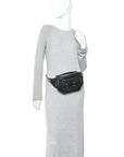 Caviar Quilted Filigree Waist Bag Black