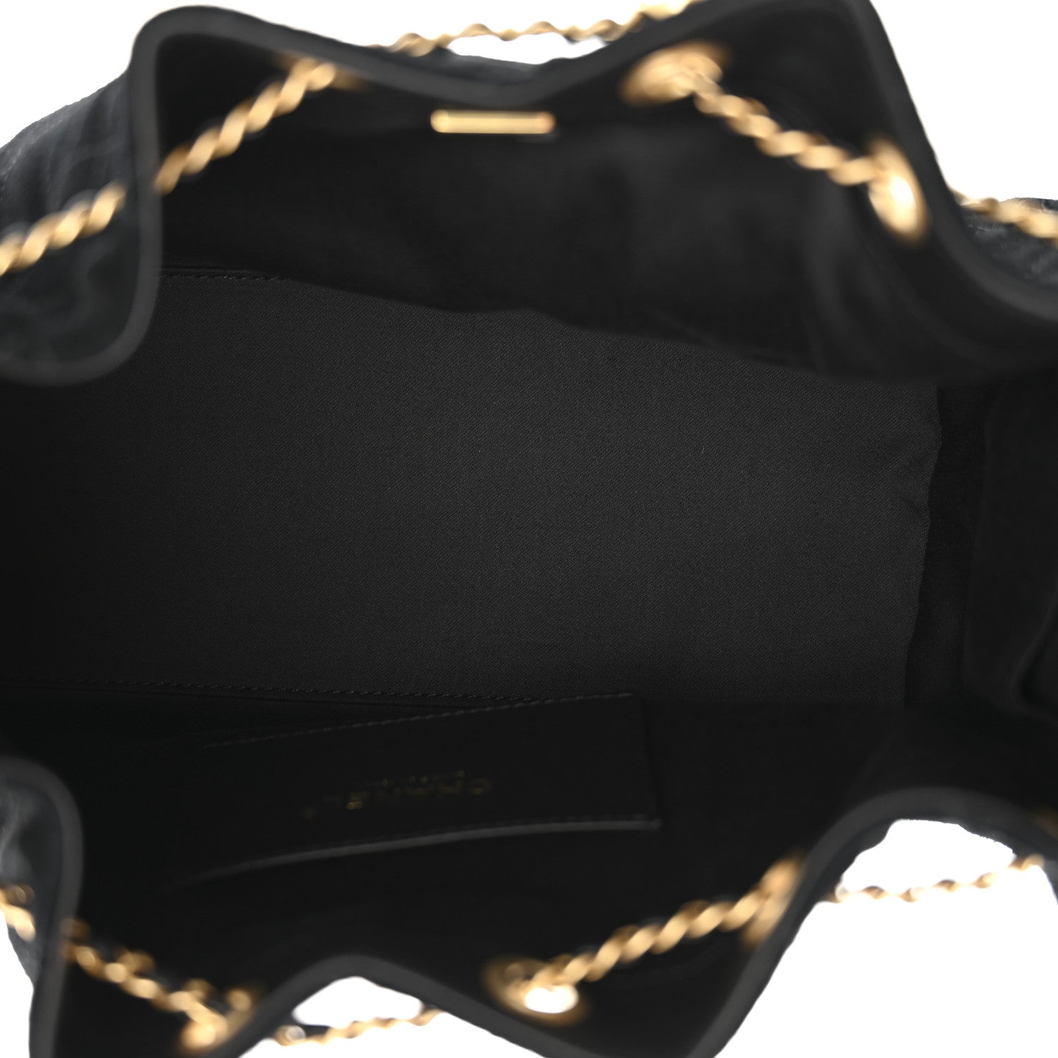Suede Quilted Small CHNL 25 Handbag Black