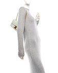 Shiny Calfskin Triomphe Chain Shoulder Bag Jade