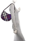 Jacquard Check Medium Rocking Horse Crossbody Pansy