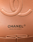 Lambskin Quilted Medium Double Flap Brown