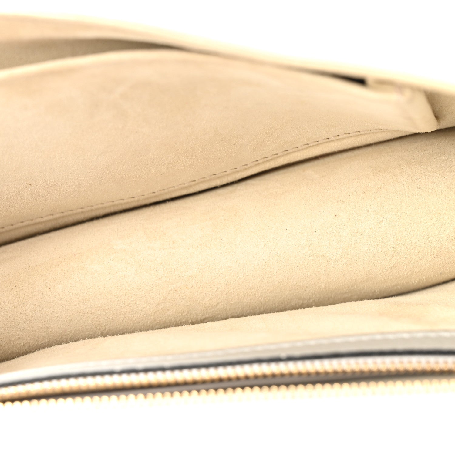 Metallic Grained Calfskin D1ORama Wallet on Chain Pouch Silver