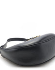 Smooth Calfskin Medium Strap Ava Triomphe Shoulder Bag Black