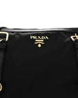 Saffiano Tessuto Nylon Shopping Tote Black