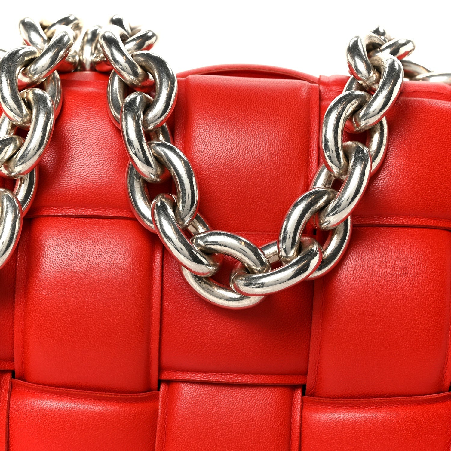 Lambskin Maxi Intreccio Padded Chain Cassette Crossbody Bag Nail Polish