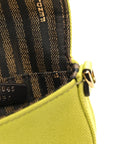 Canvas Vitello King FF Embroidered Nano Maxi Buckle Baguette Charm Wasabi