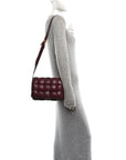 Nappa Maxi Intreccio Padded Cassette Crossbody Bag Barolo