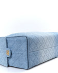 Washed Denim Quilted Medium CHNL 25 Handbag Blue