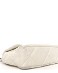 Quilted Large CHNL 19 Flap White