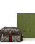 GG Supreme Monogram Web Mini Ophidia Shoulder Bag Brown