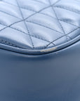 Calfskin Matelasse Aria Small GG Marmont Chain Shoulder Bag Clear Blue