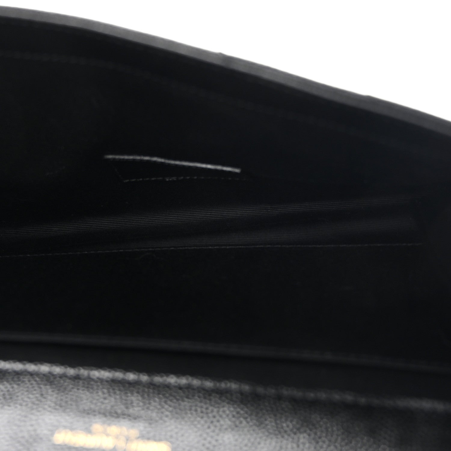 Grain De Poudre Matelasse Chevron Monogram Envelope Clutch Black
