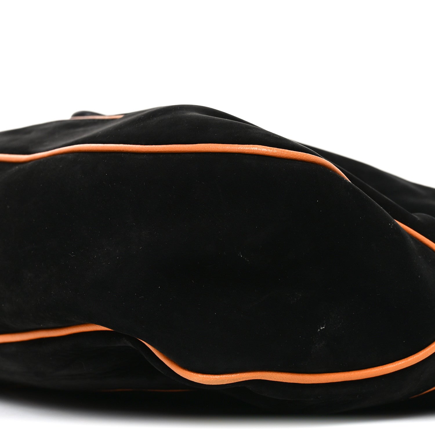 Nubuck Medium New Jackie Shoulder Bag Black Orange
