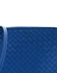 Nappa Intrecciato Double Compartment Crossbody Bag Atlantic Blue