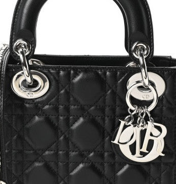 Lambskin Cannage Mini Lady D1OR Black