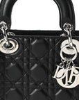 Lambskin Cannage Mini Lady D1OR Black