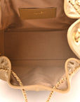 Caviar Quilted Medium CHNL 25 Handbag Dark Beige