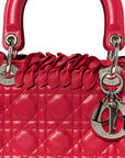 Lambskin Cannage Bow Medium Lady D1OR Fuchsia
