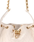 Caviar Quilted Small CHNL 25 Handbag White