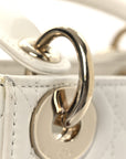Lambskin Cannage Mini Lady D1OR White