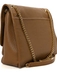 Grained Lambskin Monogram Large Niki Chain Satchel Dark Cork