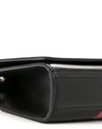 Calfskin Medium Heart Bolts Monogram Kate Satchel Black