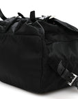 Re-Nylon Vela Saffiano Medium Backpack Black