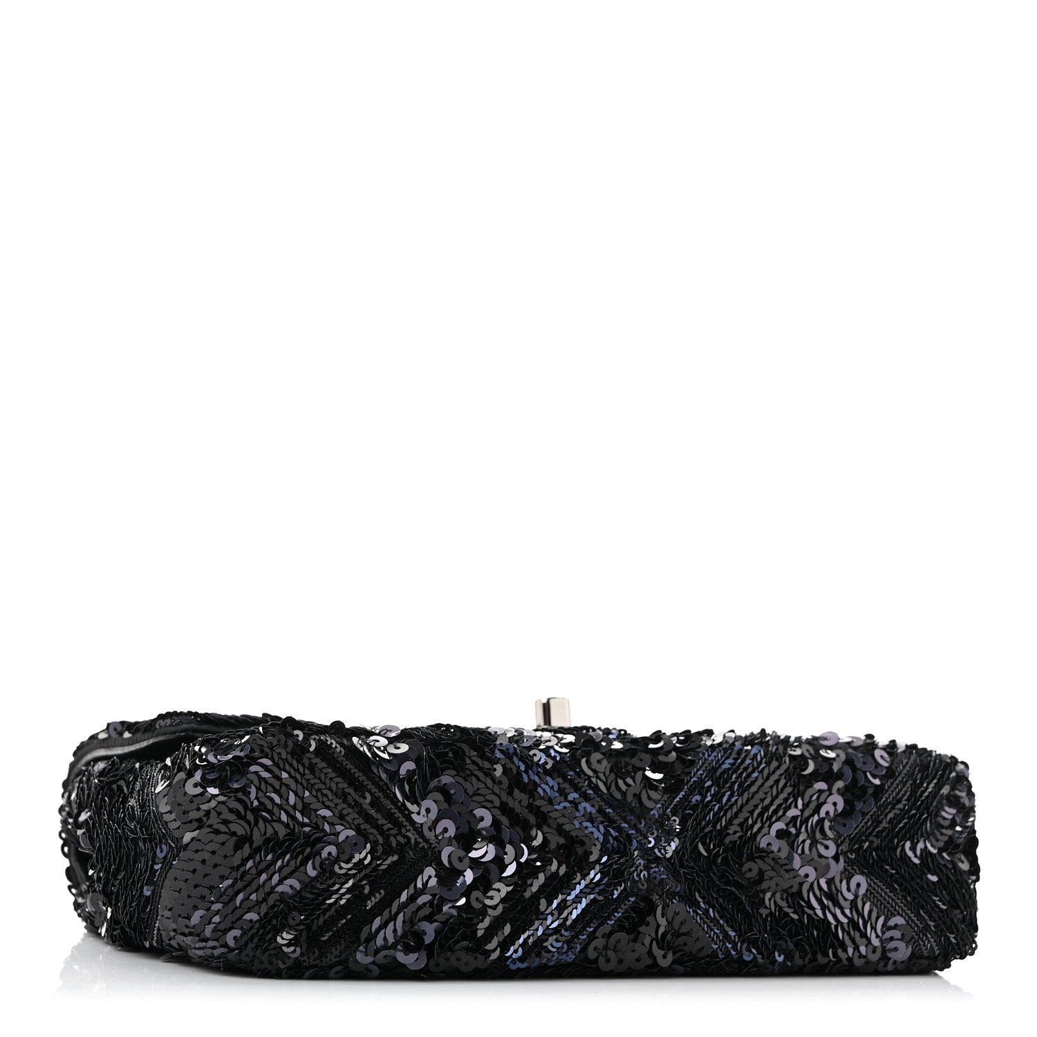 Sequins Chevron Mini Rectangular Flap Black Blue