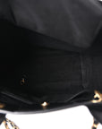Caviar Small Studded Deauville Tote Black
