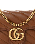 Azalea Calfskin Matelasse Diagonal Super Mini GG Marmont Shoulder Bag Cuir