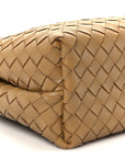 Nappa Intrecciato Medium Andiamo Shoulder Bag Dark Praline