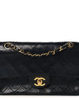 Lambskin Quilted Small Double Flap Black