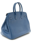 Epsom Birkin 35 Bleu Agate