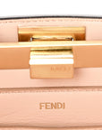 Vitello King Luxor Shiny Nappa Medium Peekaboo I SEE U East West Satchel Brandy Light Rose