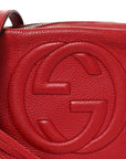 Pebbled Calfskin Small Soho Disco Bag Tabasco Red