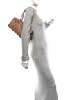 Glossy Calfskin Triangle Medium Bonnie Shoulder Bag Cameo