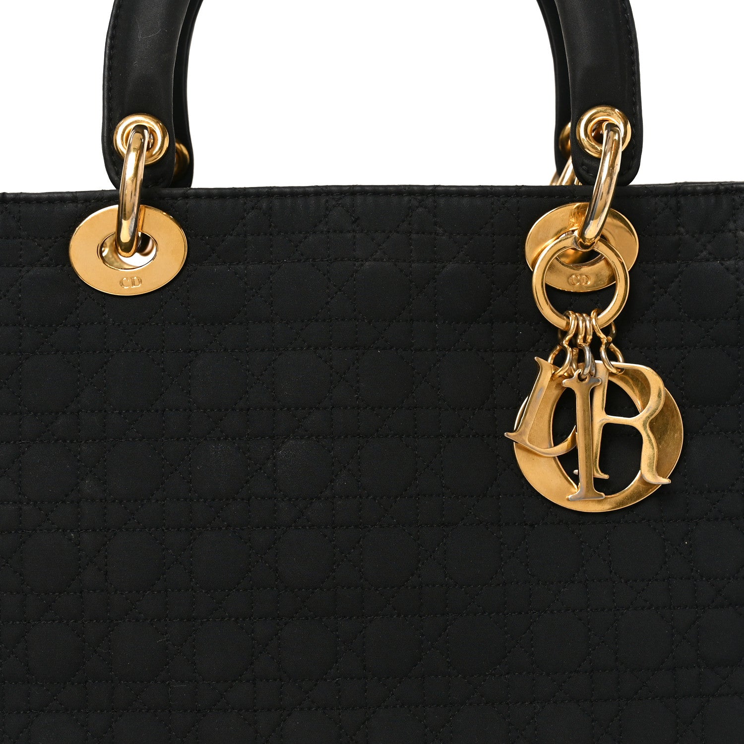 Nylon Cannage Large Lady D1OR Black