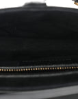 Grained Calfskin Saddle Bag Black
