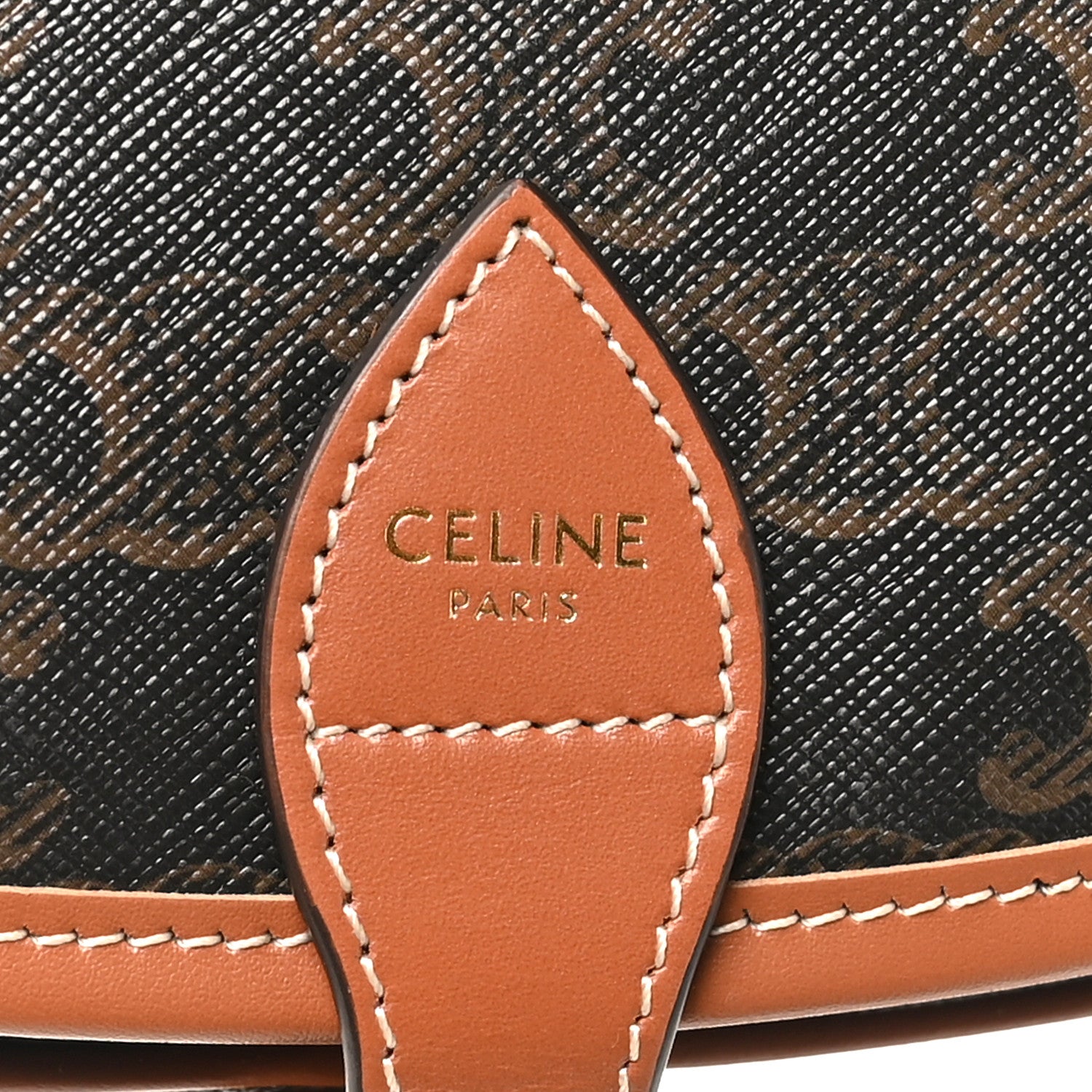 Triomphe Canvas Medium Folco Bag Tan