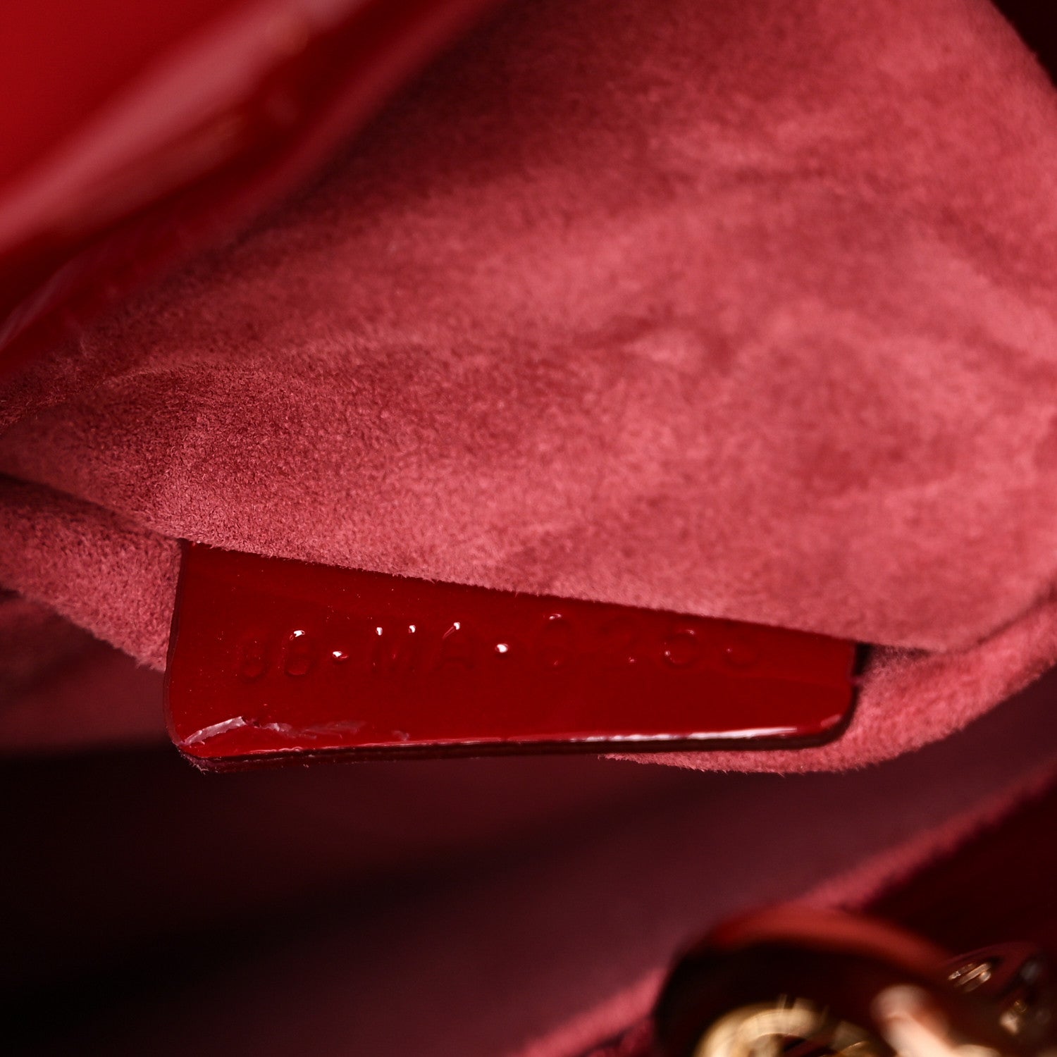 Patent Cannage Small Lady D1OR Cherry Red