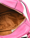 Lambskin Tag Bowling Bag Pink