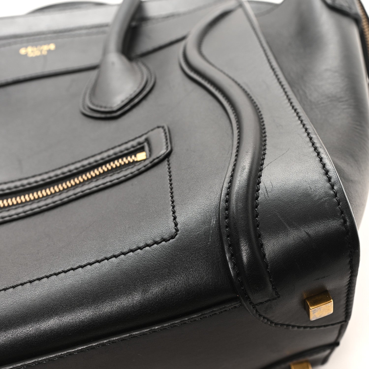 Smooth Calfskin Mini Luggage Black