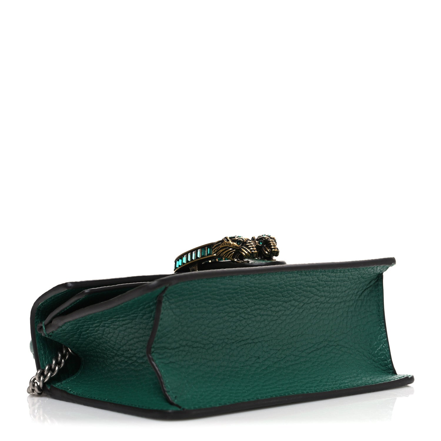 Dollar Calfskin Crystal Mini Dionysus Top Handle Bag Emerald
