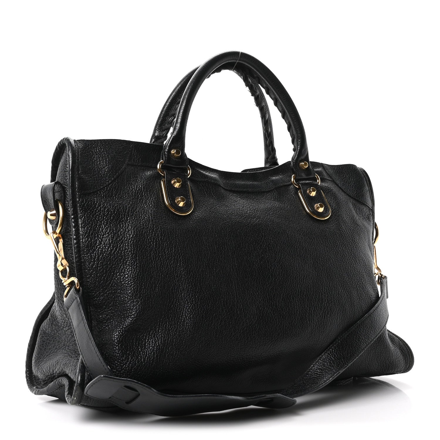 Chevre Gold Metallic Edge Hardware City Black