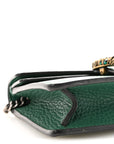 Dollar Calfskin Crystal Super Mini Dionysus Shoulder Bag Emerald