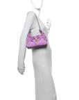 Suede Quilted Mini CHNL 25 Handbag Purple