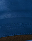 Nappa Intrecciato Small Chain Crossbody Blue