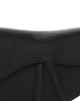 Grained Calfskin Saddle Bag Black