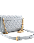 Aged Calfskin Quilted 2.55 Reissue Chain Waist Bag Light Blue
