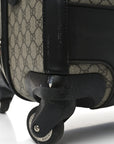 GG Supreme Monogram Four Wheel Suitcase Black